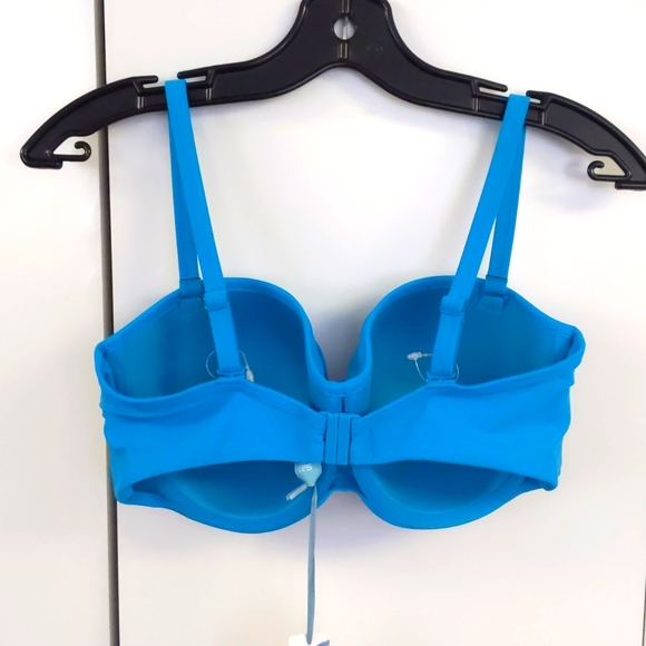 Panache Anya Bra Size Convertible Bandeau Bikini Top. Lagoon. Multiple sizes. - Picture 2 of 6